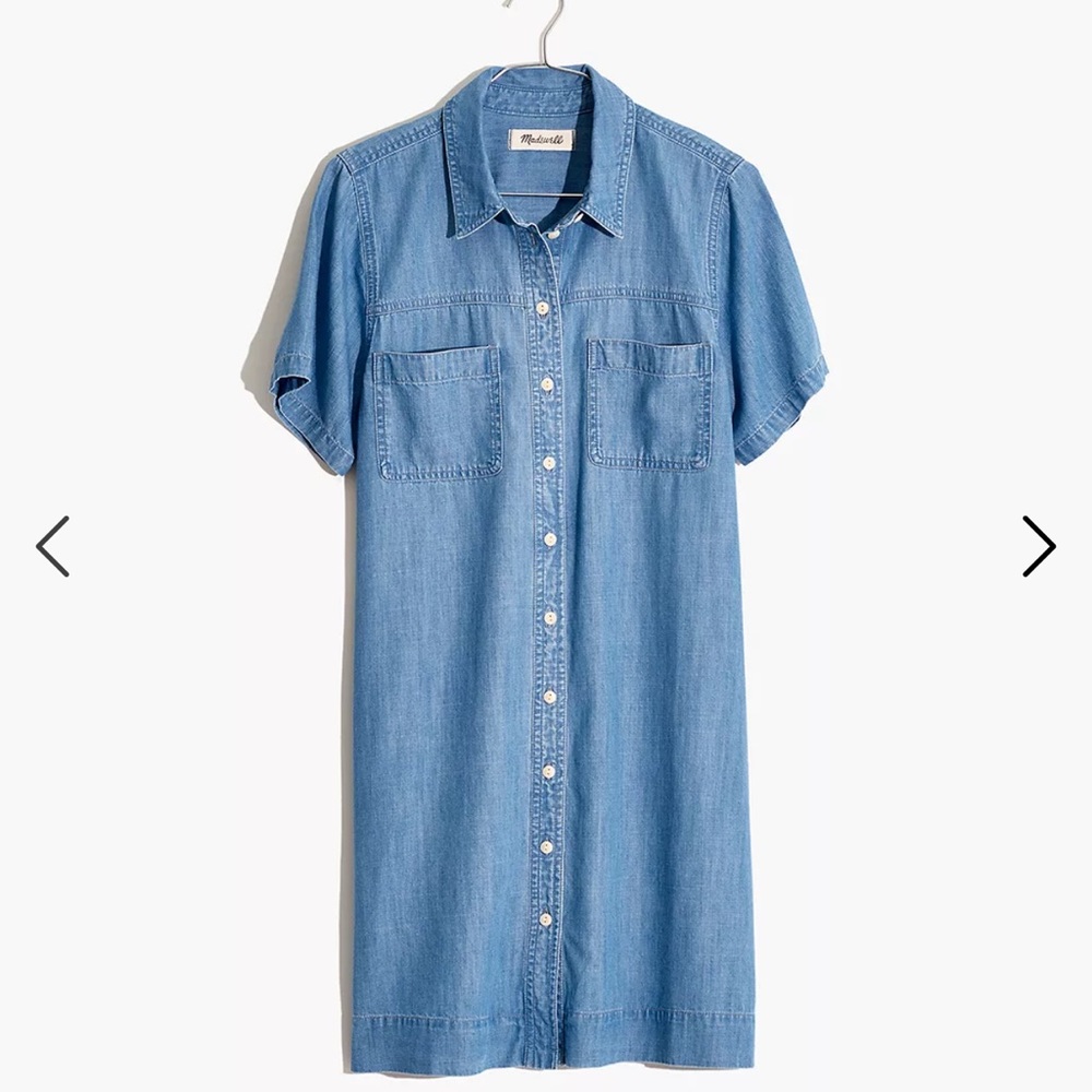 Madewell Blue Denim Shirt Dress - Picture 4 of 5